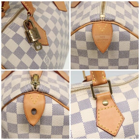 LOUIS VUITTON Damier Azur Speedy 30 Hand Bag - Picture 13 of 16
